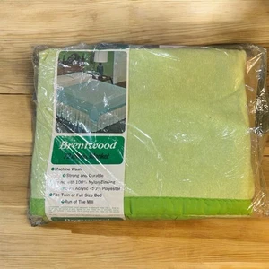 Vintage Brentwood grüne Decke mit Satinbesatz grün 72x90 Twin Full Neu Sonstige - Bild 1 von 7