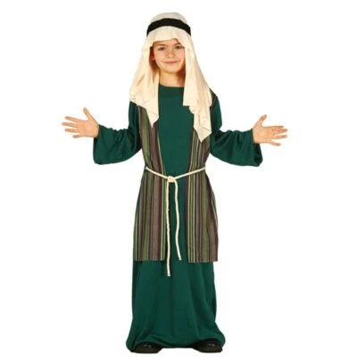 FIESTAS GUIRCA Krippenspiel Kostüm Josef für Kinder 5-12 Jahre grün Advent Weihnachten