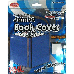 3 JUMBO BOOK COVERS BLUE XXL Oversized Fabric Stretches Fits up to 10" X 15" NEW - Picture 1 of 2