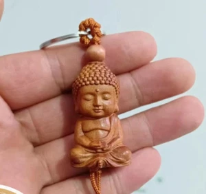 Holzschnitzerei Guanyin Buddha Shakyamuni Buddha Schlüsselanhänger Anhänger 10 Stck. - Bild 1 von 15