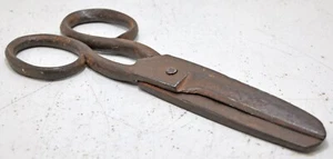 Antique Iron Long Tailors Scissors Original Old Hand Crafted - Picture 1 of 9