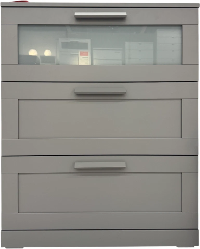 Совершенно новый IKEA BRIMNES 3-ящик серый комод (30 3⁄4 x 37 3⁄8") 305.983.90 - Изображение 1 из 1