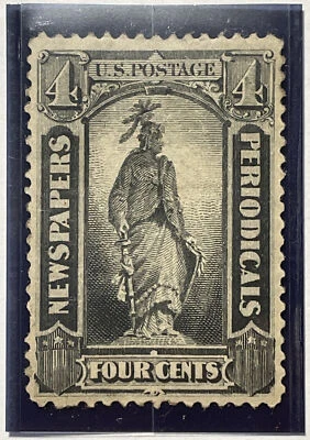 1879 US 4c Newspaper Stamp | Sc #PR59 MI #Z8 | MH OG Soft Paper - Image 1 of 4