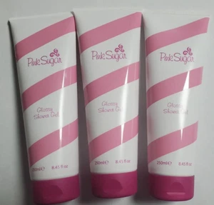 PINK SUGAR by AQUOLINA for Women GLOSSY SHOWER GEL 8.45 oz / 250 ml (Pack of 3) - Picture 1 of 1