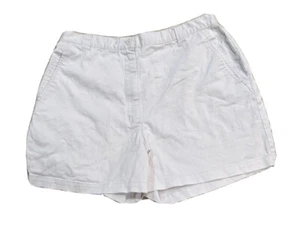 FALLS CREEK size 14 Khaki 3% SPANDEX Stretch SHORTS Slit Front Pocket chinos - Picture 1 of 3