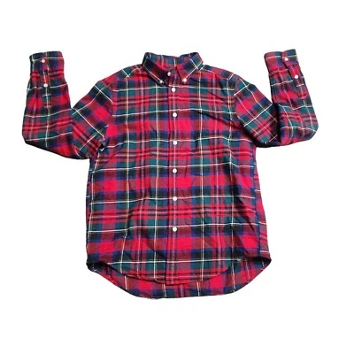 Camisa Polo Ralph Lauren Niños L 14/16 Roja A Cuadros Rendimiento Suave Mangas Largas Foto 1 de 4