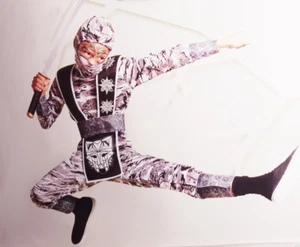 Boys Winter WOLF NINJA Halloween Costume White Camoflague Camo Outfit S 4 6 NEW - Picture 1 of 1