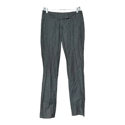 Pantalones Theory para mujer talla 4 negro gris algodón seda denim tiro bajo 30x32 Foto 1 de 4