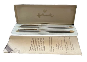 Vintage Hallmark 12kt Gold Fill Pen Silver Gold Complete Set Factory Insert New - Picture 1 of 15
