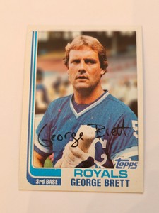1982 TOPPS GEORGE BRETT #200 ERROR RED DOTS