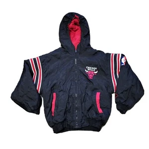 Abrigo Chaqueta Puffer Jugador Profesional Chicago Bulls 90 De Colección Juvenil Grande Reversible Jordan - Imagen 1 de 7