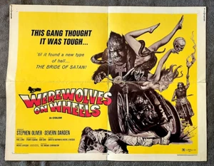 Lupi mannari su ruote 22x28 locandina film BIKER HORROR Steve Oliver DONNA ANDERSON - Foto 1 di 8