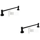 2 Pack Towel Dispenser Utensil Hanger Holder Telescopic Bar Rack