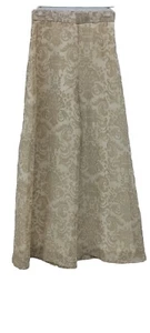 En Sepia Pants Sz S Gold Taupe Beige Wide Leg Chiffon Back Zip Palazzo 4 XS - Picture 1 of 6