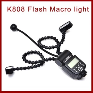 K808 K-808 Macro Twin Flash Light Flexible Macro LED Speedlight For Canon Nikon  - Picture 1 of 11