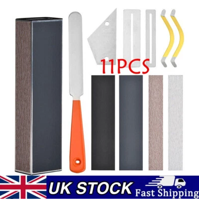 11Pcs Guitar Luthier Tool Kit Fret Crowning File Rocker Fingerboard Protectors - Image 1 of 4