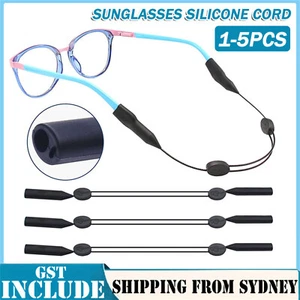Adjustable Silicone Cord Sunglasses Reading Glasses Spectacles Eyeglass Strap AU - Picture 1 of 12