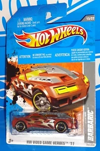 Hot Wheels 2011 HW Video Game Heroes Series #237 Barbaric Matte Brown w/ MC5s - Picture 1 of 2