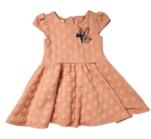 Pippa & Julie Girls Dusty Pink Butterfly Dress Size 6 - Picture 1 of 11