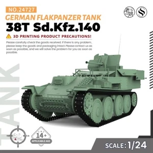 SSMODEL SS24727 1/24 kit modellino militare tedesco 38T Sd.Kfz.140 carro armato Flakpanzer - Foto 1 di 5