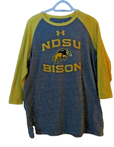NDSU Bison gray and gold long sleeve t-shirt, size large, EUC - Picture 1 of 3