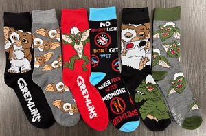 Brandneu - Einheitsgröße - Gremlins - 6 Paar Crew-Socken - Bild 1 von 1
