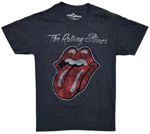 The Rolling Stones Men's T-Shirt Distressed Tongue Print Genuine Merch Tee - Picture 1 of 2