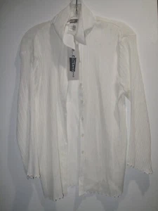 NWT. E.C. Designs Sz XL 100% Poly. 3/4 Sleeve Top. Full Button, Style 9033E - Picture 1 of 3