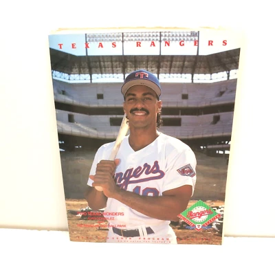 Vintage August 1993 Texas Rangers Souvenir Program Juan Gonzalez Arlington - Image 1 of 4