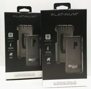 Platino - Custodia protettiva con fondina e cavalletto Samsung Galaxy S9, S9+ - Foto 1 di 16