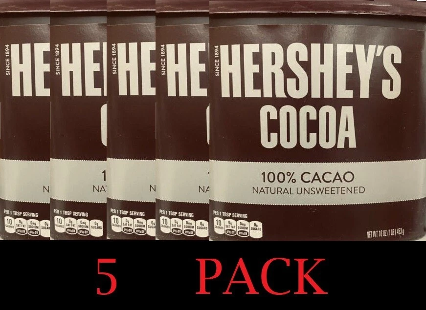 Hershey's Cocoa Powder Natural Unsweetened 100 Cacao 16 oz exp 3/22
