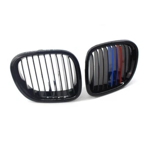 2Pcs/Set For BMW Z3 1996-2002 GLOSS BLACK w/ M COLOR Grille FRONT GRILL ABS PAIR - Picture 1 of 8