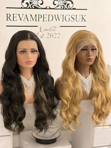 Wigs Lace Front Wig 24Inch Free Part 13x4HD Revamped Miss Slovenia Yaki Unit 16 - Picture 1 of 10