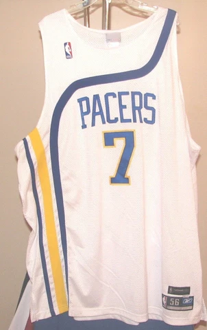 Indiana Pacers NBA Reebok White Jermaine O'Neal #7 size 56 Basketball Jersey Cover