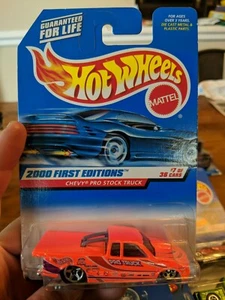 Hot Wheels 2000 primeras ediciones #7/36, camión Chevy Pro Stock, naranja - Imagen 1 de 3