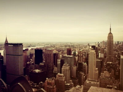 V1253 Manhattan Skyline Skyscrapers Buildings NYC Decor WALL POSTER PRINT UK - Image 1 of 4