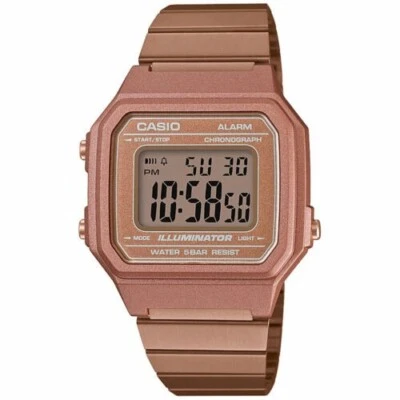 Reloj Casio B650WC-5A Retro Digital Cuadrado Unisex Acero Inoxidable Oro Rosa Foto 1 de 4