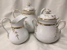 Late 1800's Ch Field Haviland  White & Gold 'Old Paris Porcelain Style' TEA SET