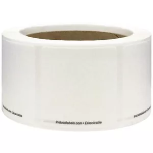 Auflösbare leere Haltbarkeitsetiketten 2 x 2 Zoll 500 selbstklebende Aufkleber - Bild 1 von 2