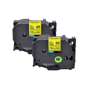2×Ruban étiqueteuse Compatible avec Brother TZ-S651 Adhésif fort Jaune 1" - Afbeelding 1 van 4
