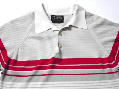 Vintage 70s Van Heusen Coleseta Polo Shirt Sweater Striped Mobster Surf Skate S - Image 1 of 4