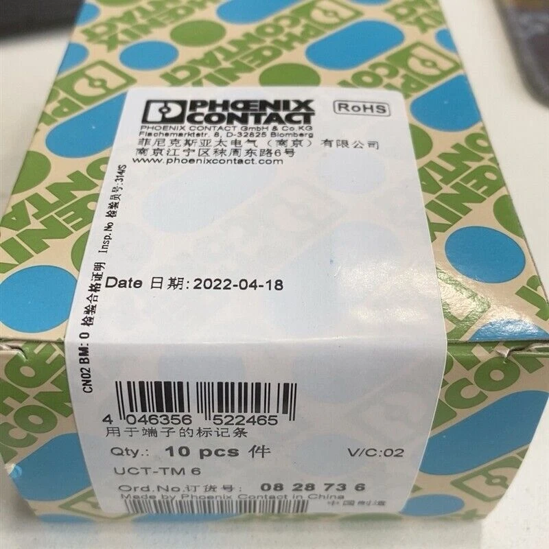 Phoenix Contact Uct Tm 6 10 pcs (600 lables total) 0828736 Terminal Marker - Image 1 of 1
