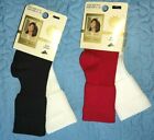 Womens Vintage Jaclyn Smith 4 Prs Red White Black Ribbed Cuffed Socks Sz 9-11