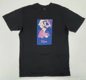 DQM Black Hula Girl Short Sleeve Crewneck Graphic T-Shirt Size M - Picture 1 of 6