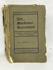 Antique 12 Issues The Mayflower Descendants Quarterly Magazine 1900 1903 - Picture 1 of 15