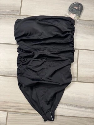 Traje de baño Victoria's Secret Swim Essential acanalado de una pieza negro XS NUEVO CON ETIQUETAS Foto 1 de 4