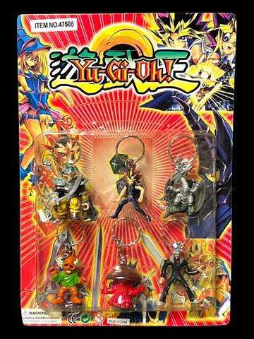 90’s Bootleg Yugioh Yu-Gi-Oh Series 6 Mini figures Keychain set Cover