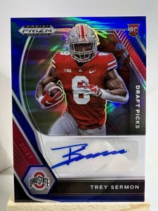 2021 Panini Prizm Draft Picks TREY SERMON Blue /149 Rookie Auto RC Ohio State - Picture 1 of 4