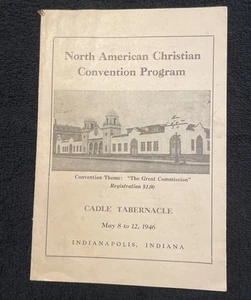 Original 1946 North American Christian Convention Program, Indianapolis Indiana - Picture 1 of 5