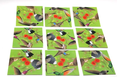 Scramble Squares Hummingbirds World's Most Challenging Puzzle 9 Squares Vtg 1997 - Image 1 of 4
